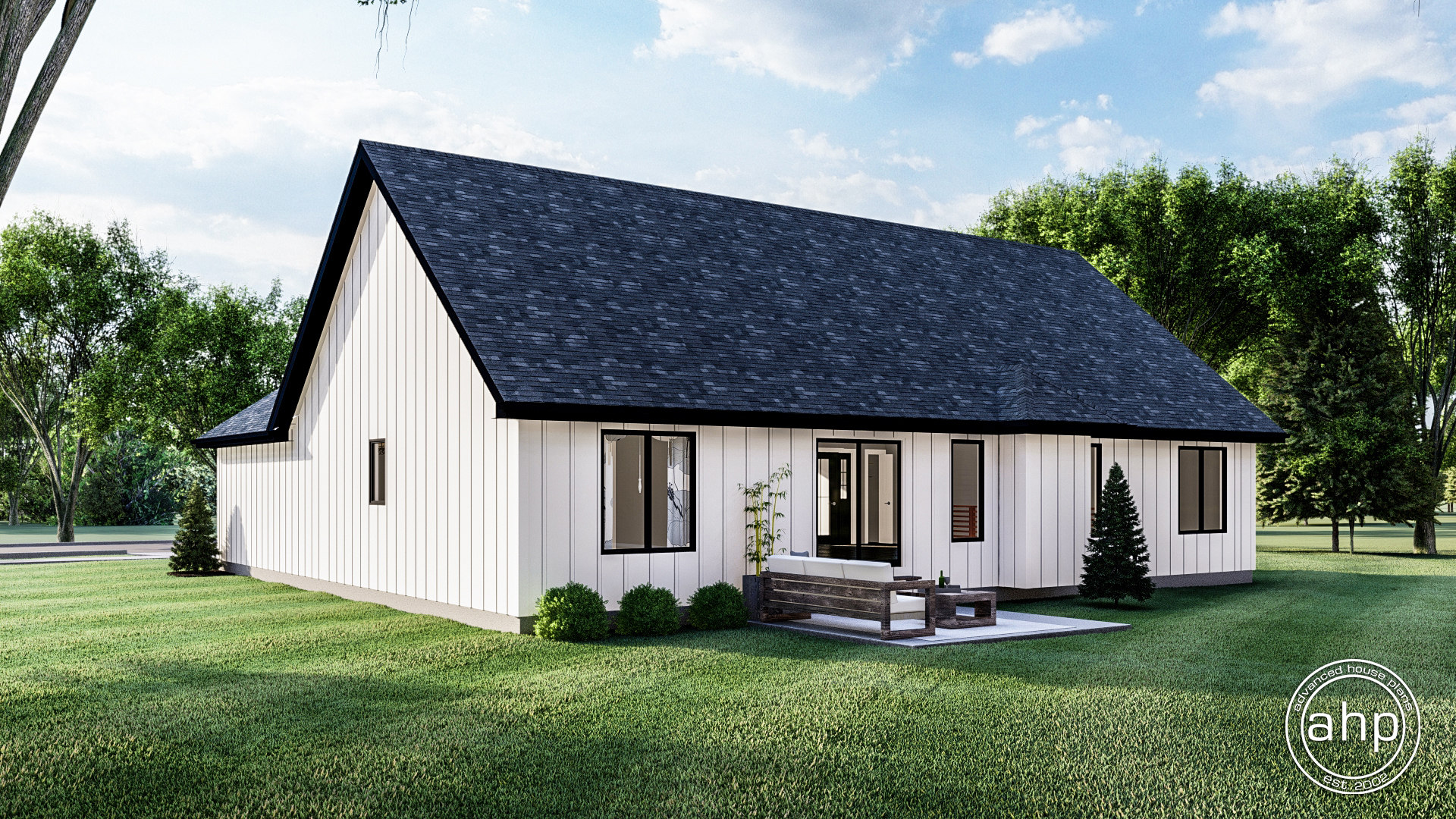 1 Story Modern Farmhouse Style House Plan | Fairbury