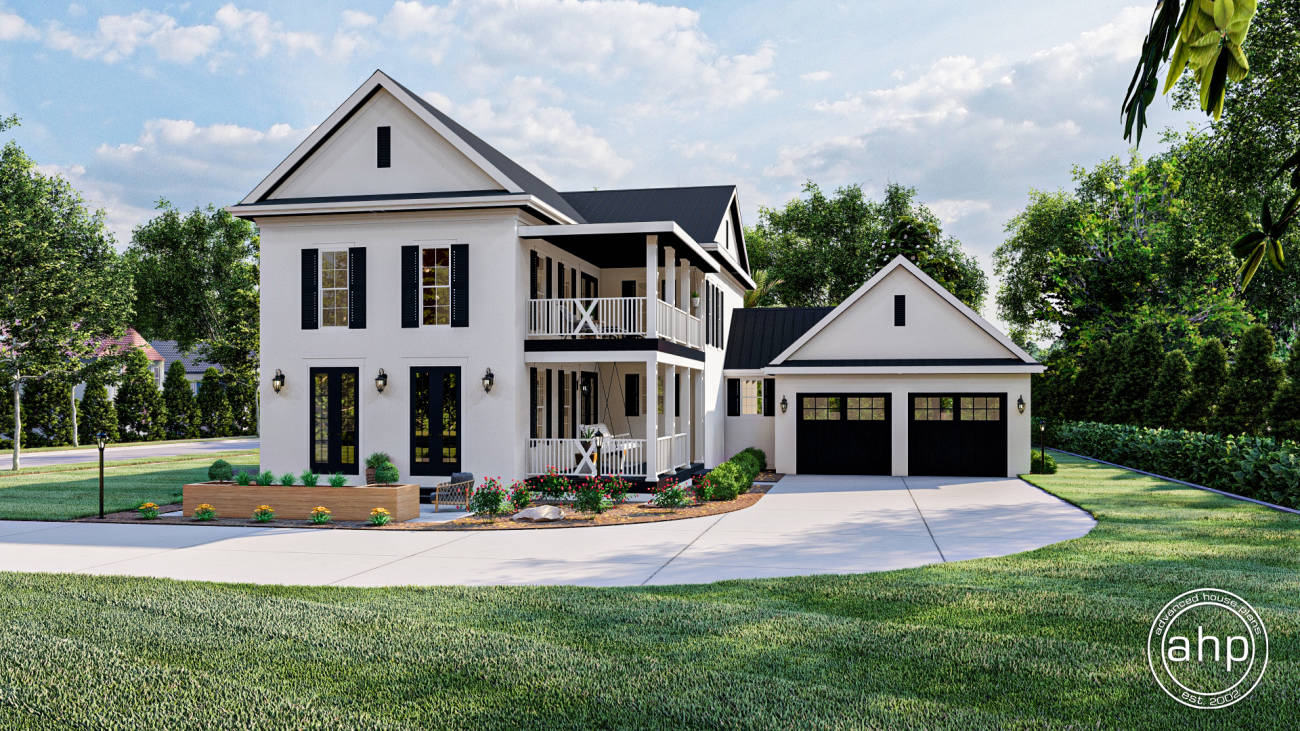 2 Story Modern Farmhouse Style House Plan | Ashville