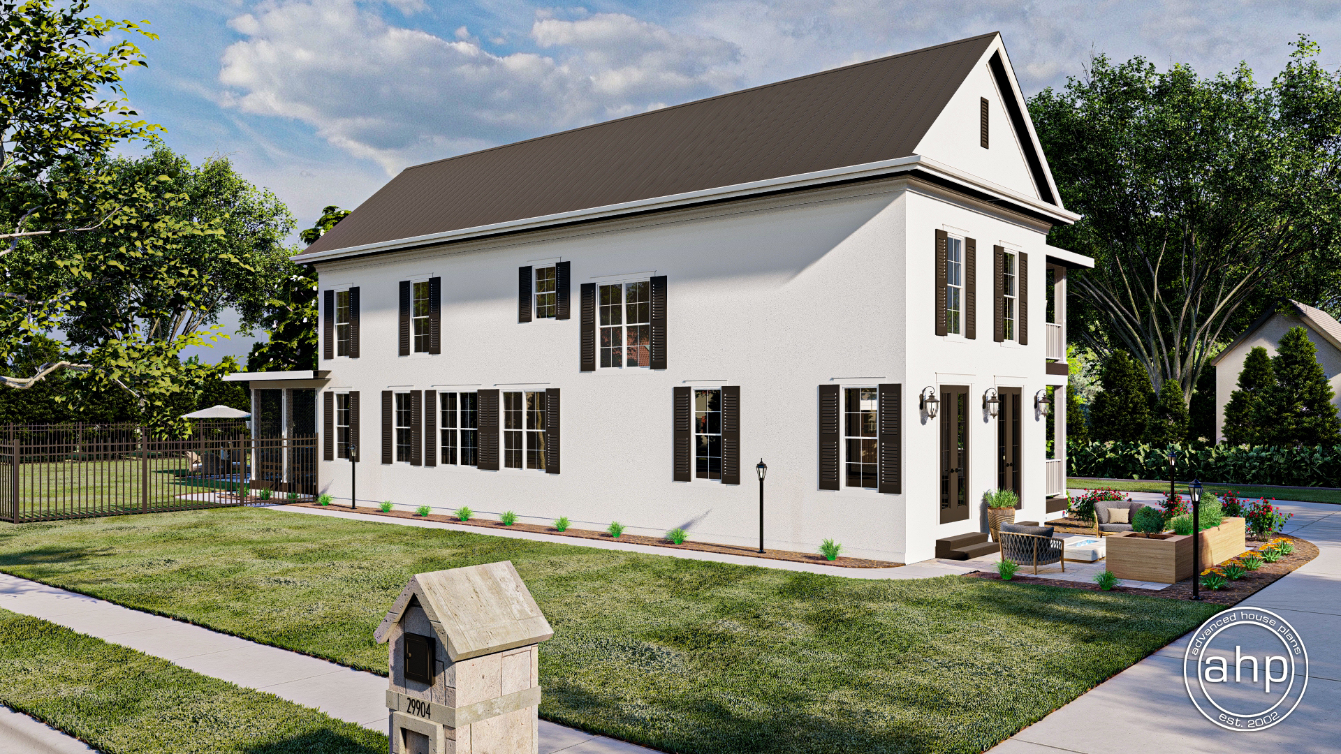 2 Story Modern Farmhouse Style House Plan | Ashville