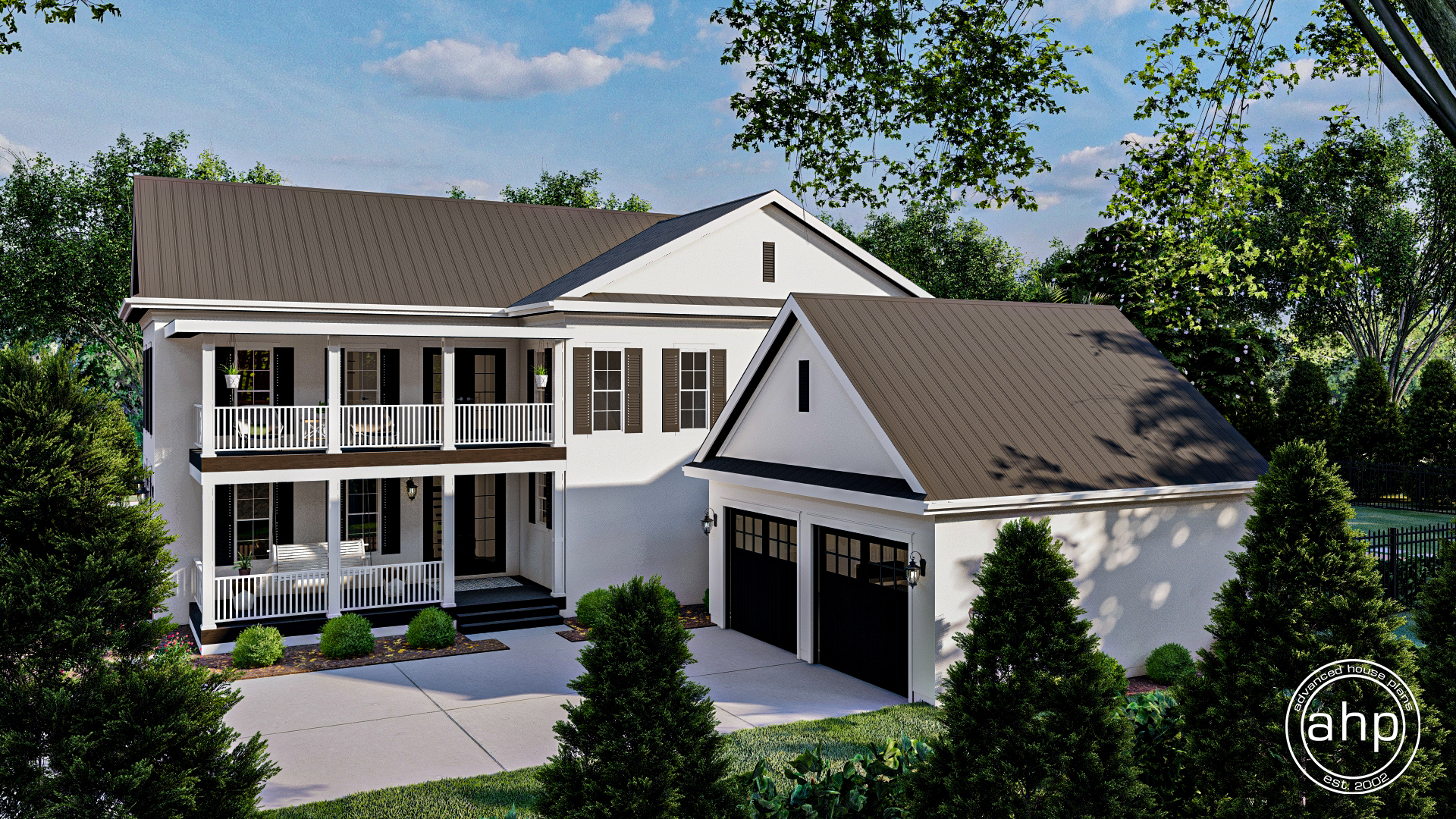 2 Story Modern Farmhouse Style House Plan | Ashville