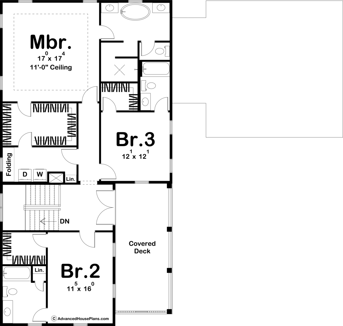 2 Story Modern Farmhouse Style House Plan | Ashville