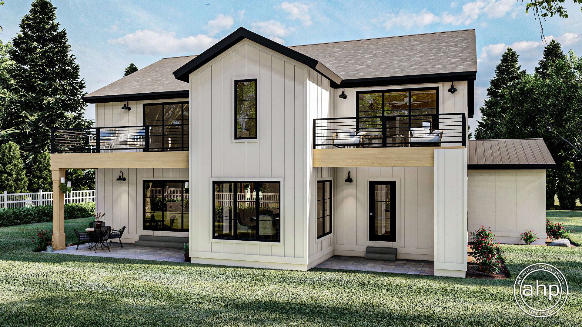 2 Story Modern Farmhouse House Plan | Poplar View