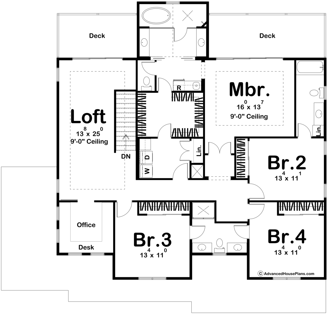 2 Story Modern Farmhouse House Plan | Poplar View