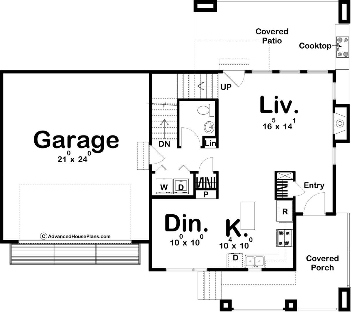 2 Story Modern Style House Plan | Quinn