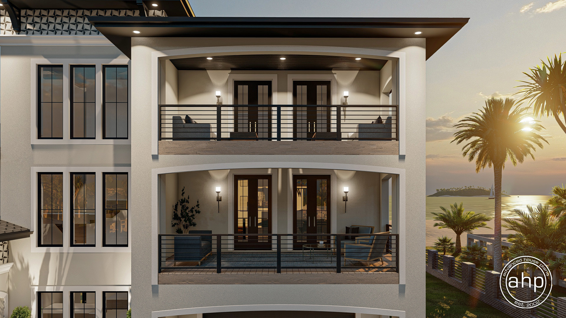 3 Story Beach House Plan | Siesta Key