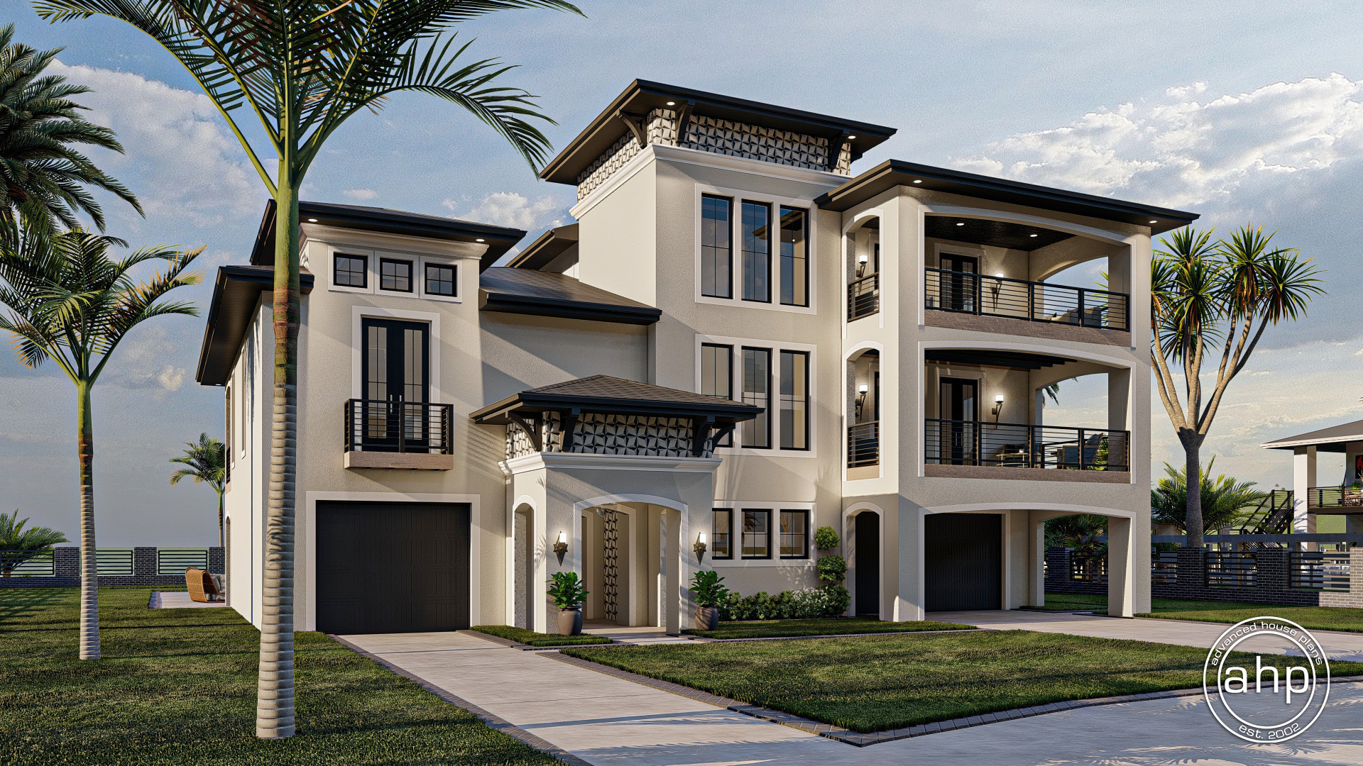 3 Story Beach House Plan | Siesta Key