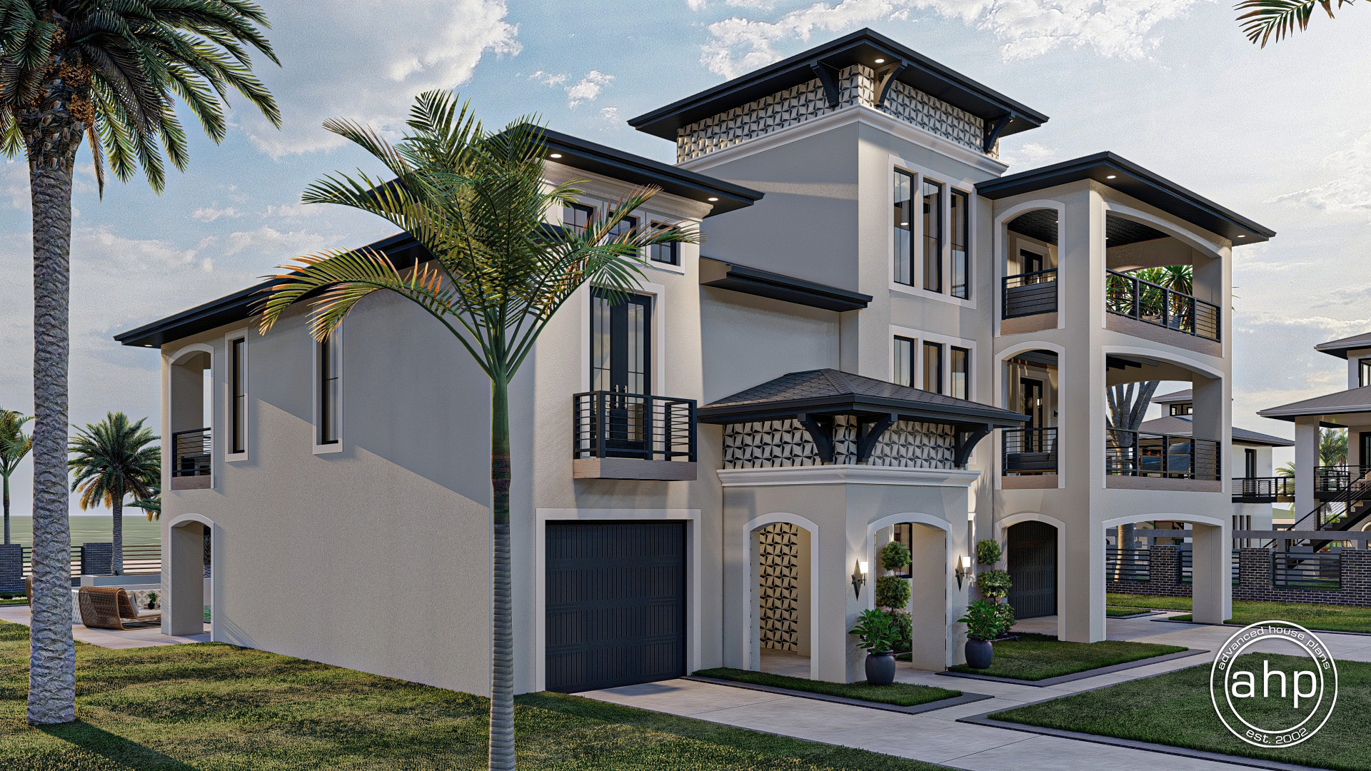 3 Story Beach House Plan | Siesta Key