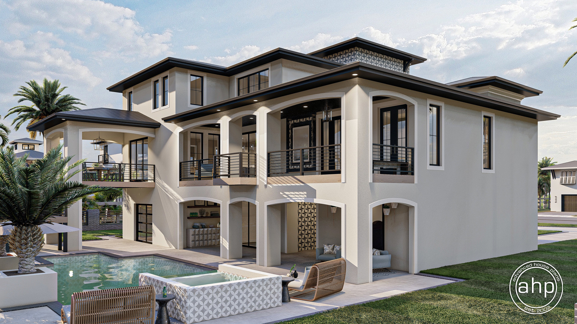 3 Story Beach House Plan | Siesta Key