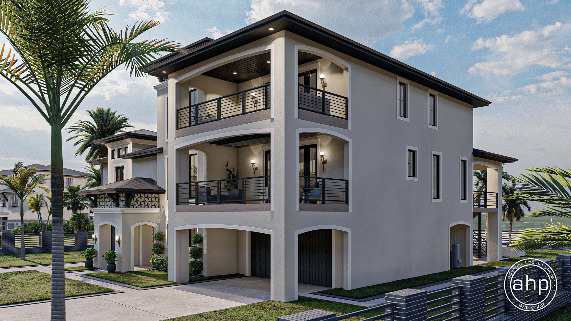 3 Story Beach House Plan | Siesta Key