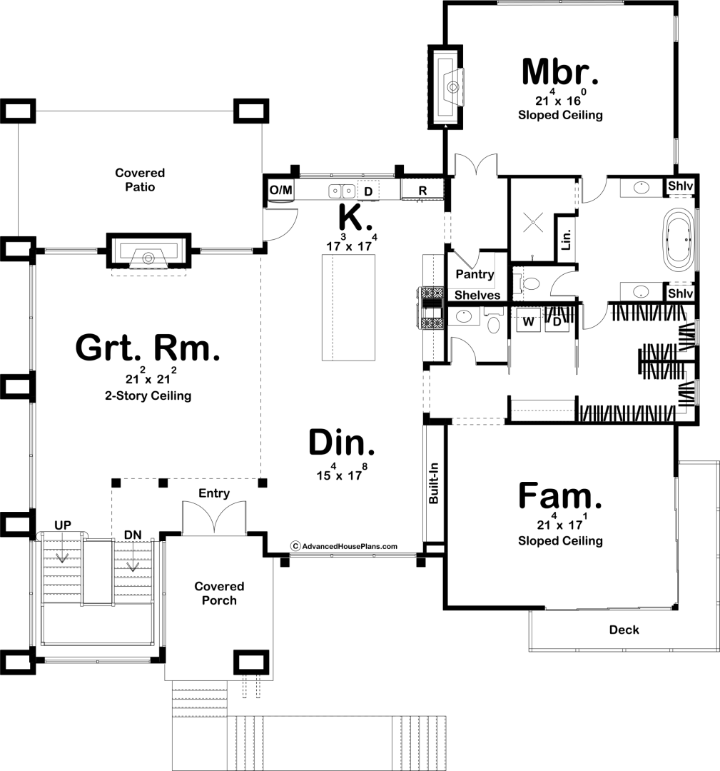 2 Story Modern Mountain Style House Plan | Winter Park