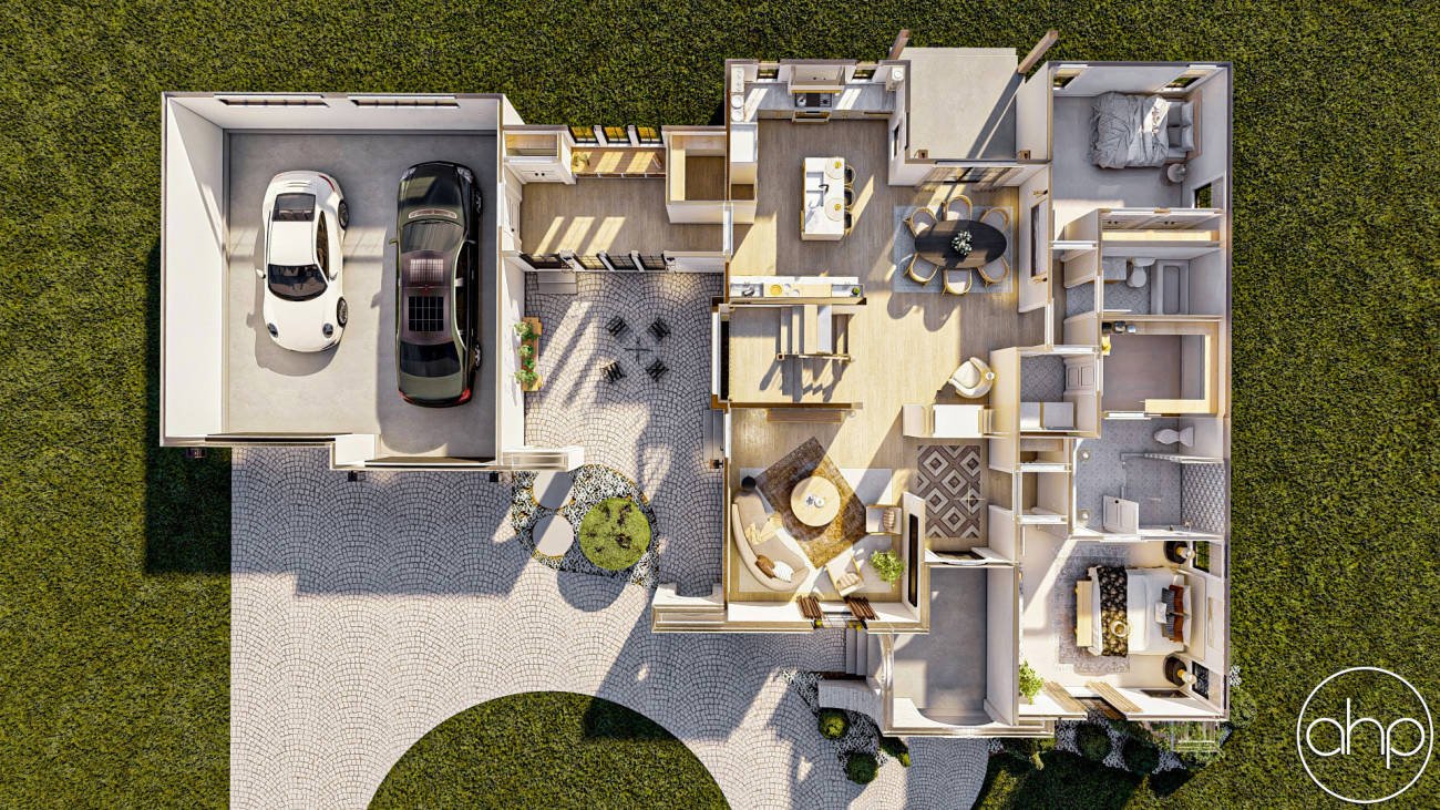 French Country Style House Plan | Voyage, image size:1300x731