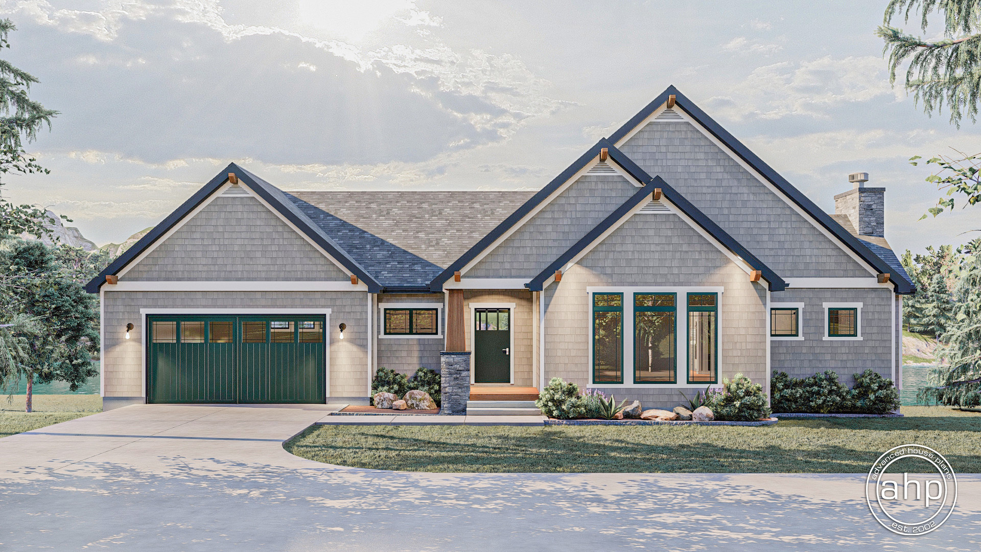 Beach/Lake Style Ranch House Plan | Bear Creek