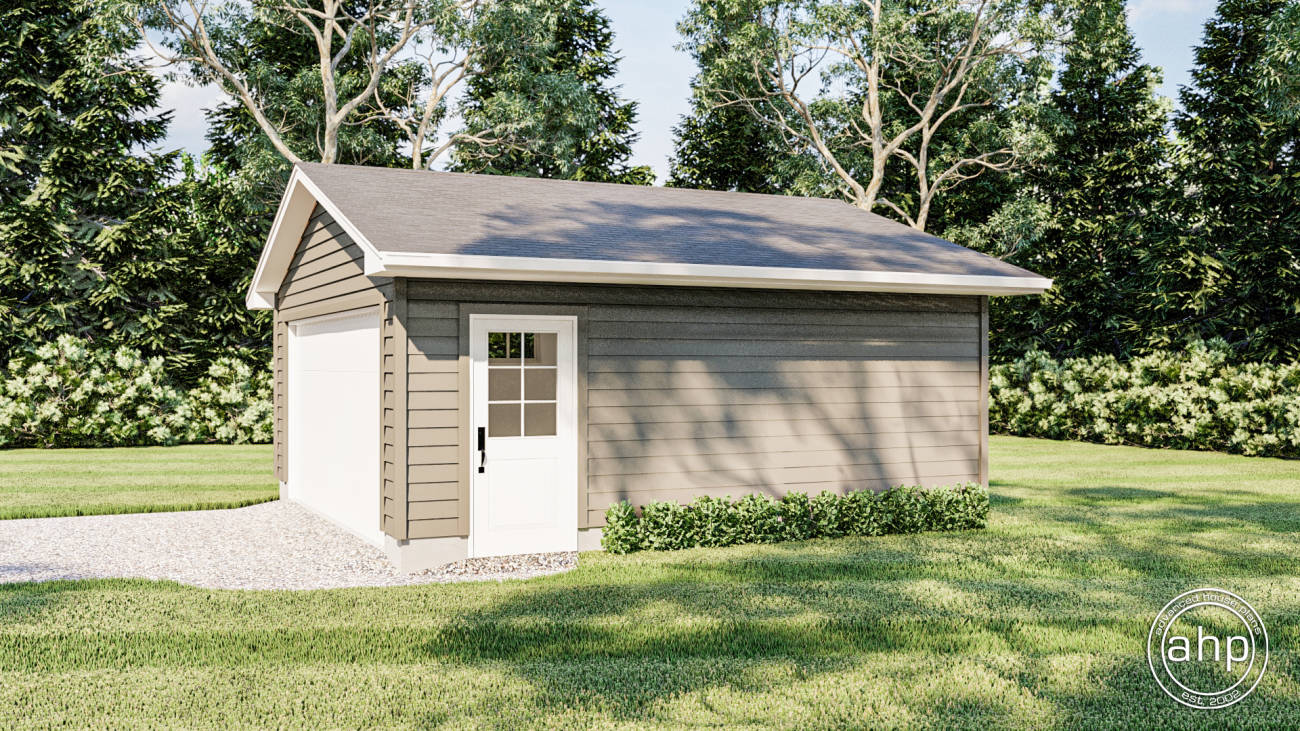 Affordable Traditional 2 Car Garage Plan | Lansing