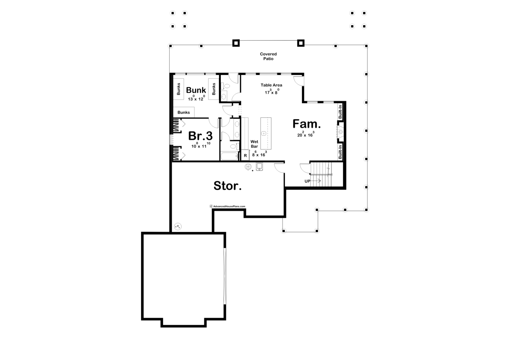 1 Story Modern Farmhouse Style Lake House Plan with Two Main Floor Suites   | Flanagan Lake