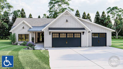 ADA Compliant Modern Farmhouse Ranch Plan | Woodside