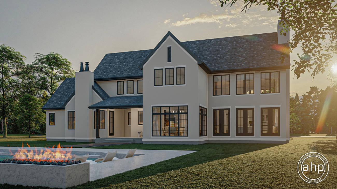 4-Bedroom Modern Cottage Style House Plan with Open floor plan and 2 Story  Great Room | Brook Hollow, image size:1300x731