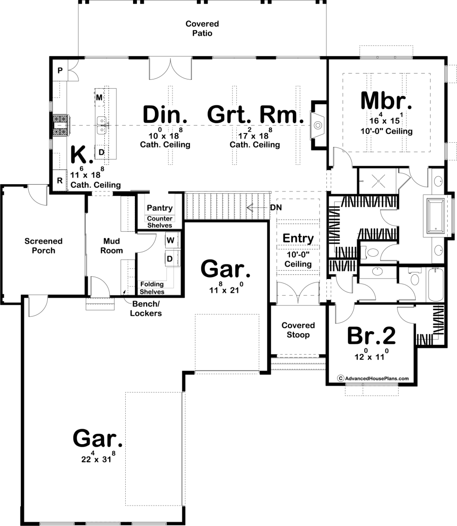 Modern Style Ranch House Plan | Ventura