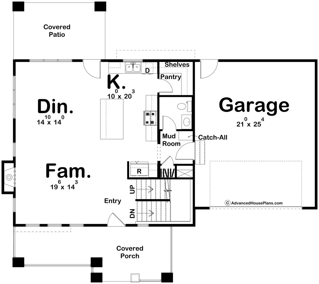 4 Bedroom 2 Story Traditional Style House Plan | Maryville