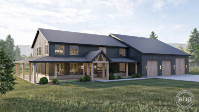 Barndominium House Plan w/ Oversized RV Garage | Arlington Heights