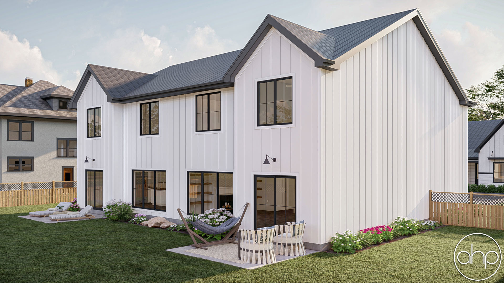 Modern Farmhouse Style Duplex House Plan | Stoney Creek