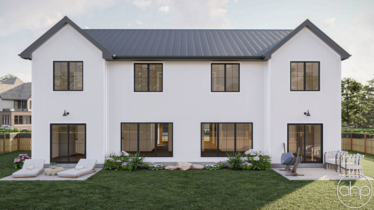 Modern Farmhouse Style Duplex House Plan | Stoney Creek