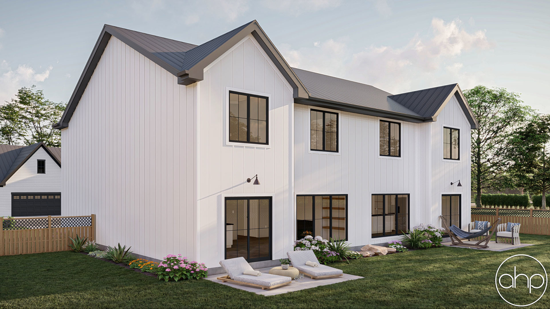 Modern Farmhouse Style Duplex House Plan | Stoney Creek