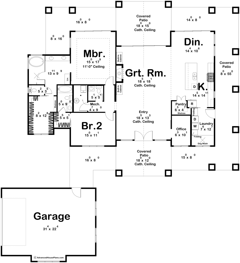 Lake Style House Plan | Cedar Crest