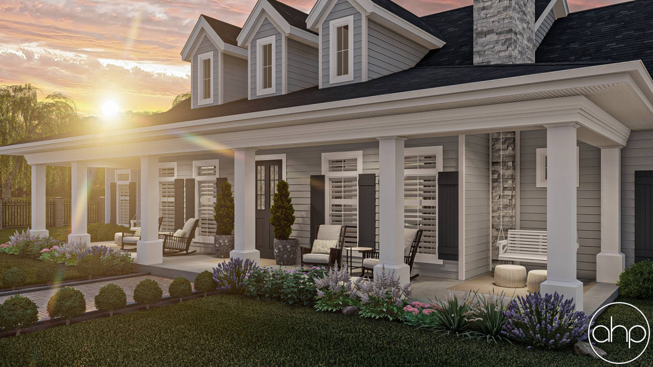 Southern Style House Plan | Walnut Hill, image size:1300x731