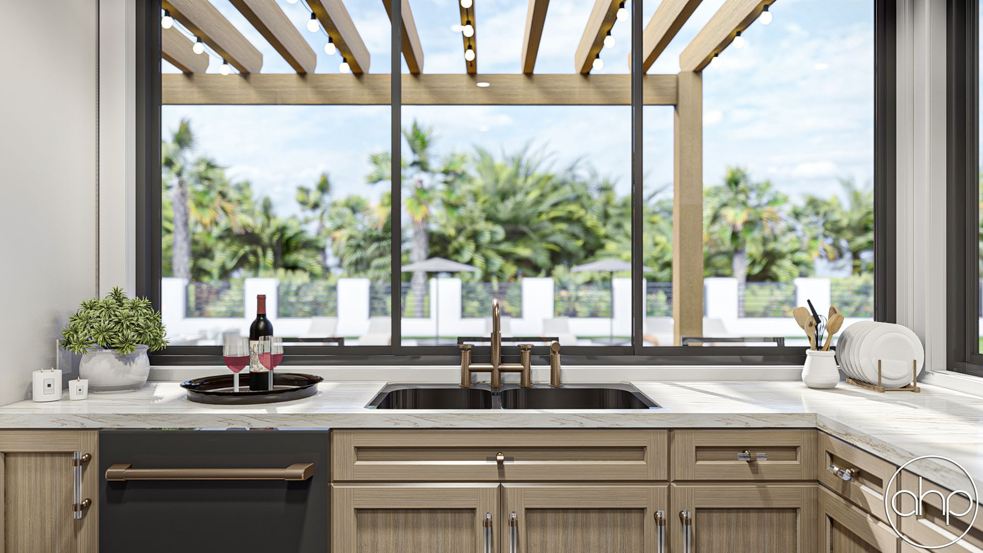 Modern Style Pool House Plan | Ember Way