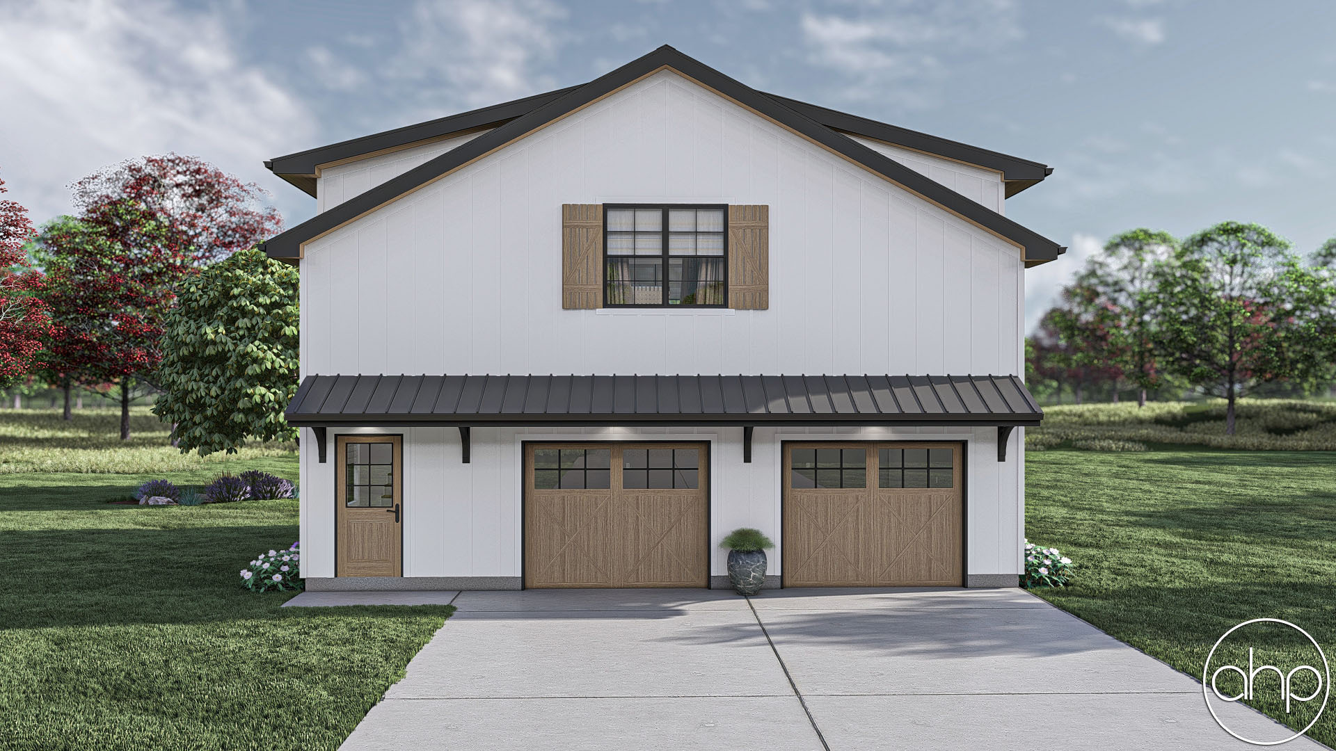 Barndominium Style Carriage House Plan | Pineville