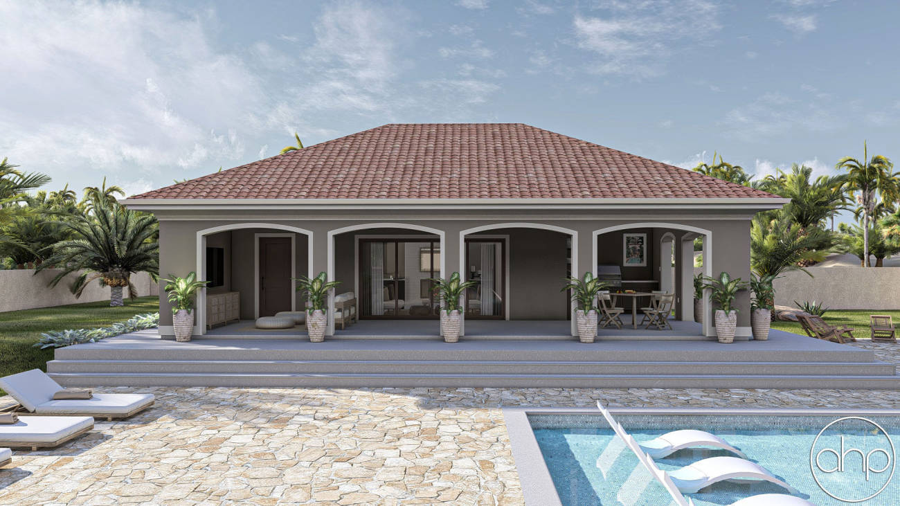 Mediterranean Style Pool House Plan | Ruhlman