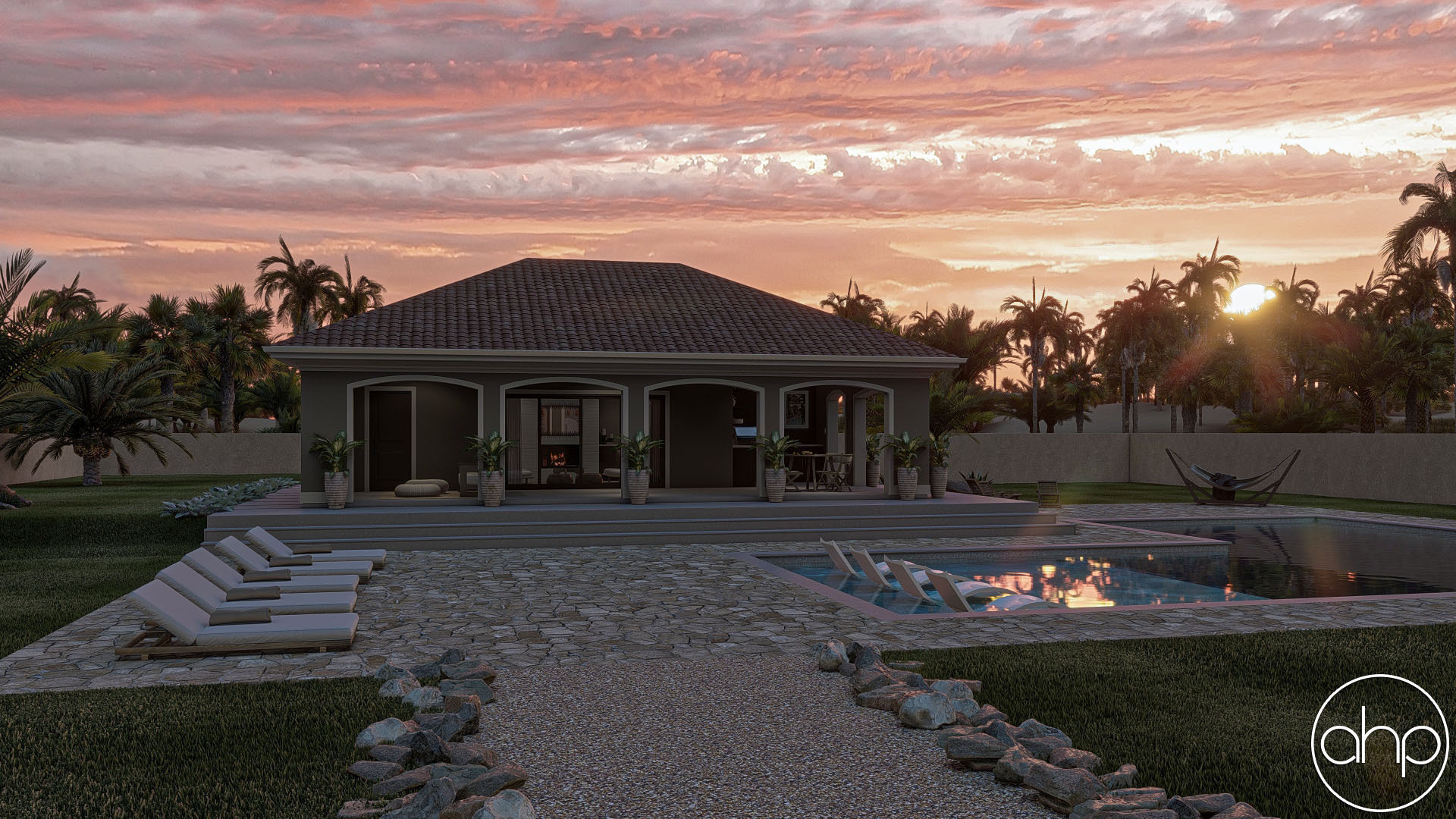 Mediterranean Style Pool House Plan | Ruhlman