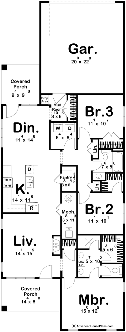 Modern Farmhouse Style House Plan | Millwood