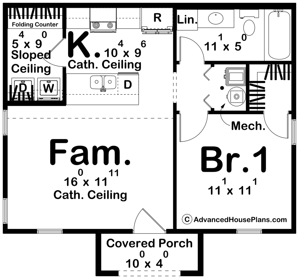 Modern Cottage Style ADU House Plan | Cantonsville