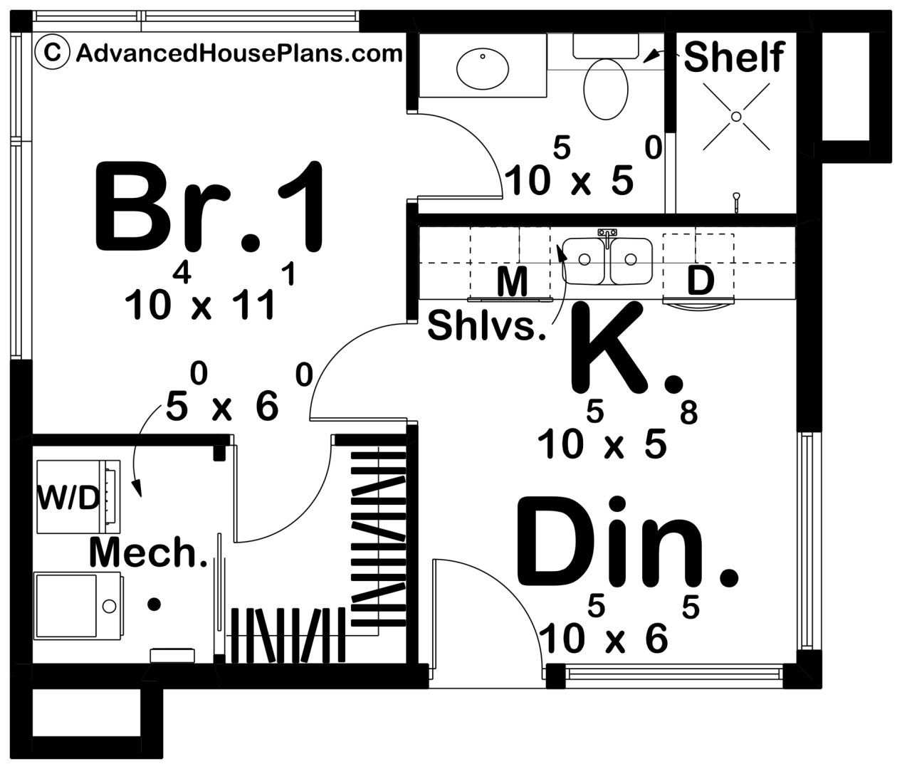 Modern Style ADU House Plan | Kendric