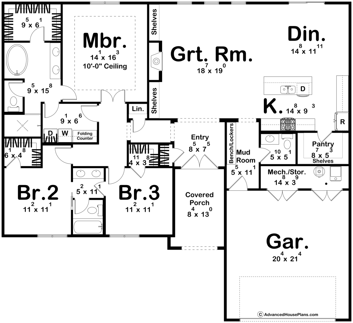 Traditional Style House Plan | Meadowbrook