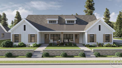 Modern Farmhouse Style Duplex House Plan | Hemingway